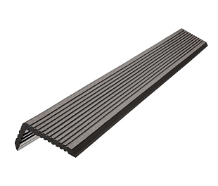 Уголок торцевой Harvex 35х70х3000мм серый дым